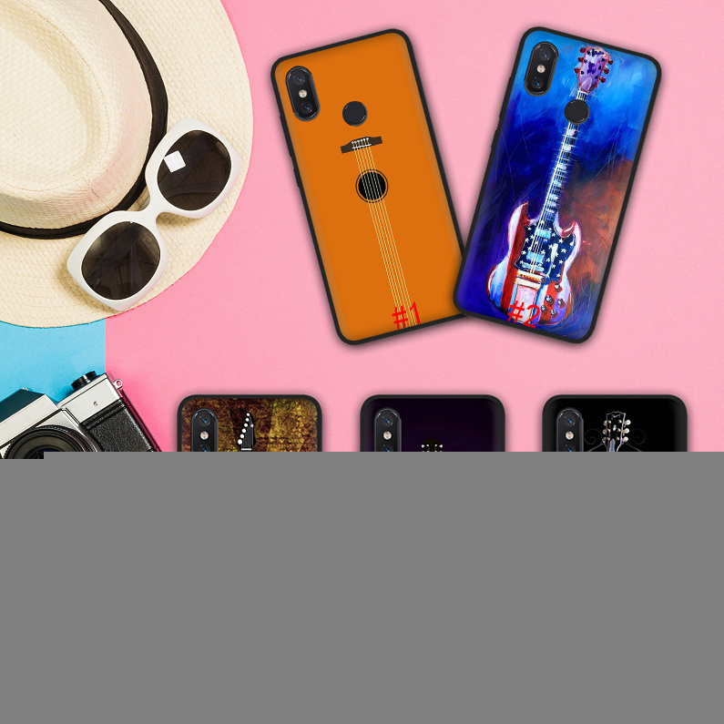 Ốp Điện Thoại Silicon Mềm Hình Đàn Guitar Cho Xiaomi Mi 8 A2 A3 10 10t Lite 9 Se Poco M3 X3 Nfc F2 Pro