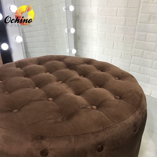 Ghế Tròn, Đôn Tròn Sofa (Đường Kính 80cm Đính Khuy cách điệu)