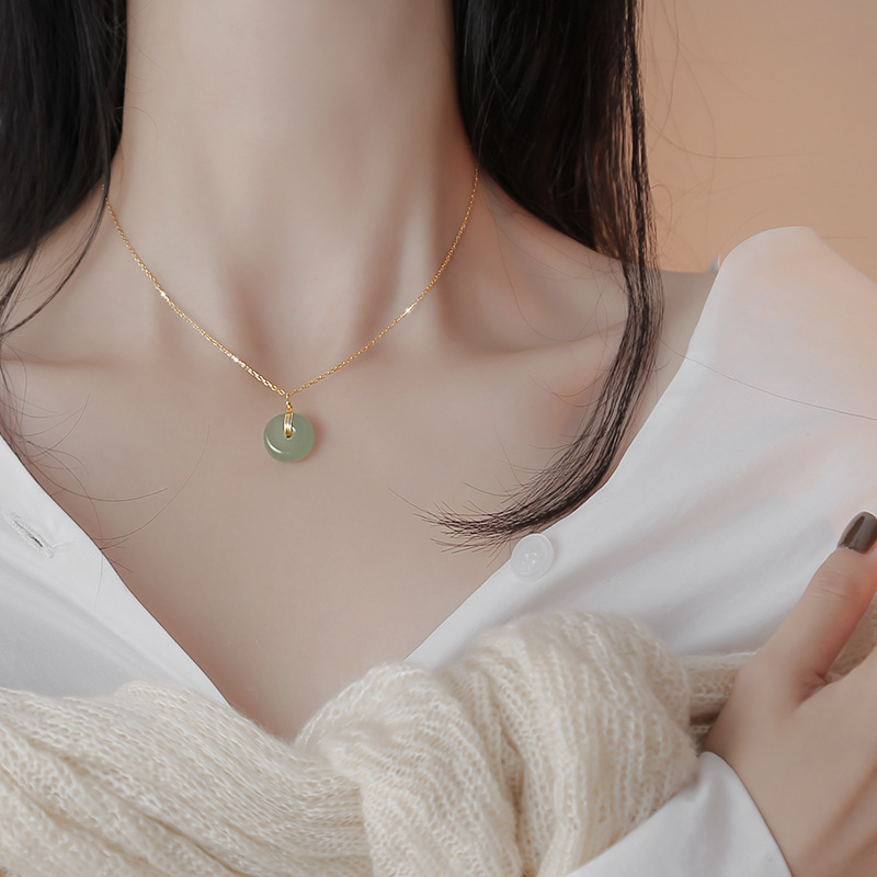 Dây chuyền bạc 925 phối đá cẩm thạch chất lượng cao