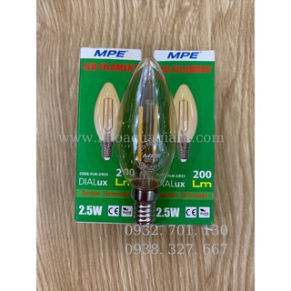 Bóng đèn LED dây tóc Edison MPE 2.5W - E14 Ø35 - Ánh sáng vàng 2700K