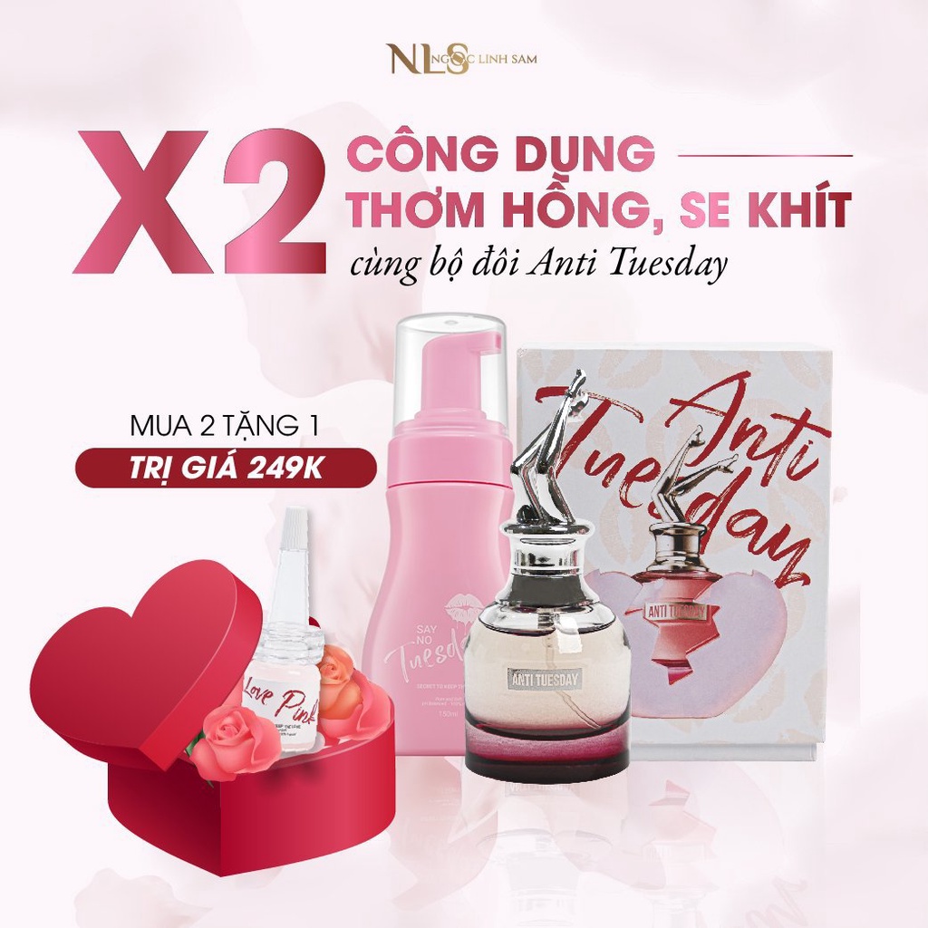 Combo SAYNO, ANTI TUESDAY NLS, Dung Dịch Vệ Sinh, Xịt khử mùi, Serum dưỡng Hiền Lê
