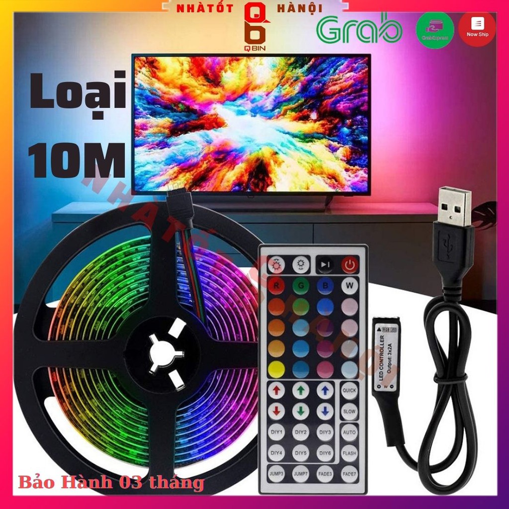 Đèn led tiktok led rgb đổi màu 10M Mắt led Vuông Khiển Dài 150 bóng led Siêu Sáng trang trí phòng ngủ bàn làm việc