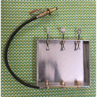 Máng Inox Dồn Gas Lon Mini 3 Ngăn (Bộ Dồn Gas Mini 3 lon Gas)