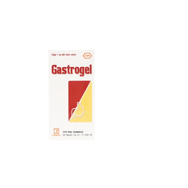 Gastrogel viên nhai chống trào ngược, đau dạ dày lọ /80 viên