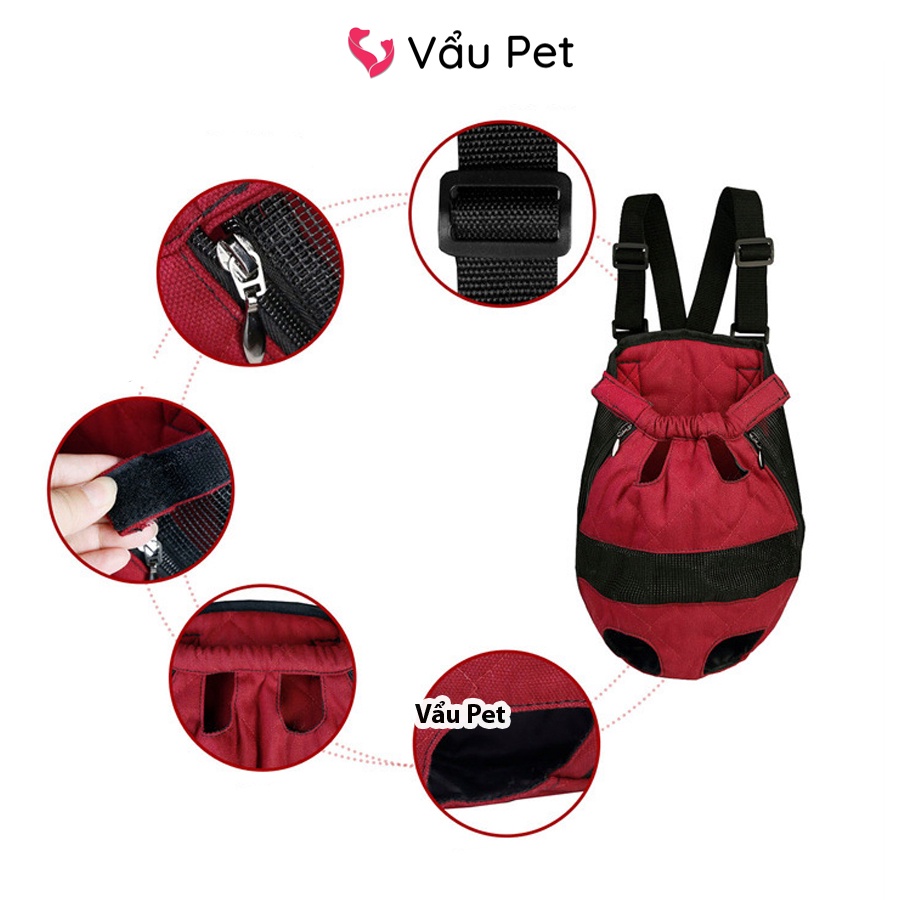 Địu chó mèo, thú cưng - Địu vải cho chó, mèo, thú cưng Vẩu Pet Shop