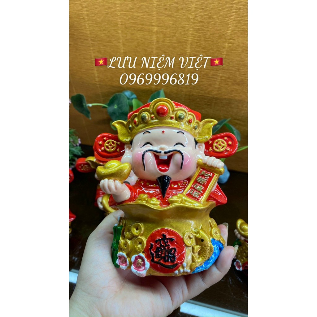 Tượng chibi Thần Tài châu báu - 14cm