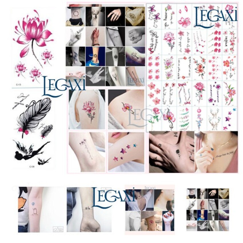 Hình xăm tạm thời đa dạng mẫu combo 30 tờ mã sử dụng trong vòng 15 ngày độc đáo hợp thời trang SIGO