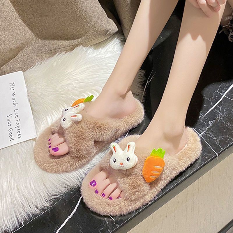 Dép Cotton Chống Trượt Họa Tiết Hoạt Hình Xinh Xắn Dành Cho Nữ