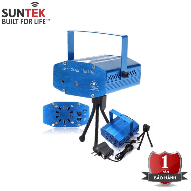 Đèn Laser Chiếu Vũ Trường Mini Cảm Biến Âm Thanh SUNTEK EMS-05 - Bảo hành chính hãng 12 tháng