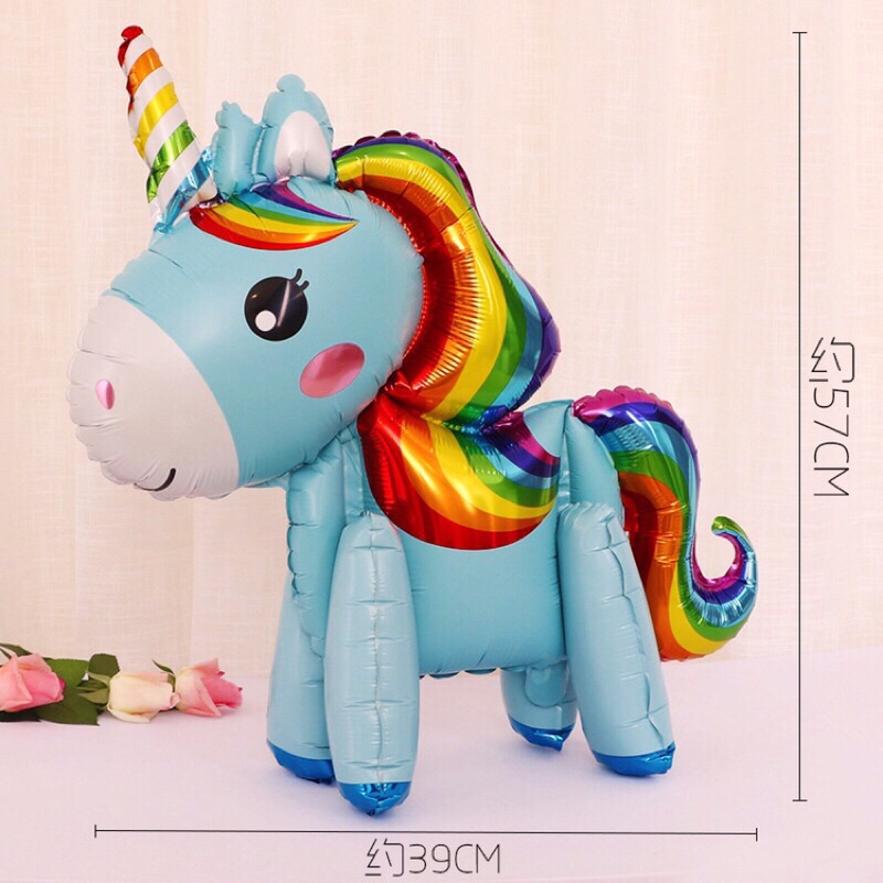 Set Bóng Sinh Nhật Ngựa Unicorn, Pony Bé Trai Bé Gái