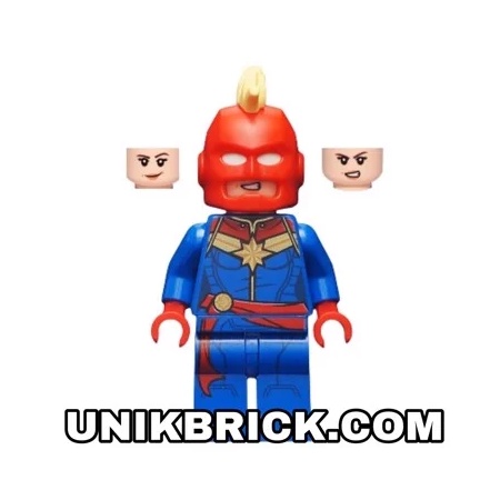 Lego UNIK BRICK Marvel Captain Marvel Helmet Đội trưởng Marvel chính hãng (như hình).
