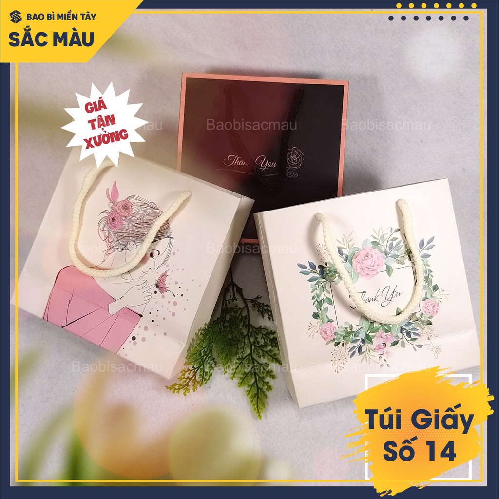 5 Túi giấy vuông- túi Thankyou đựng quà tặng, nước hoa, mỹ phẩm, phụ kiện.... - Túi giấy số 14