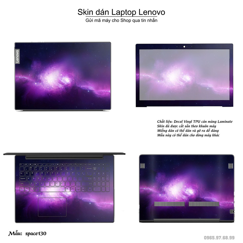 Skin dán Laptop Lenovo in hình không gian nhiều mẫu 22 (inbox mã máy cho Shop)