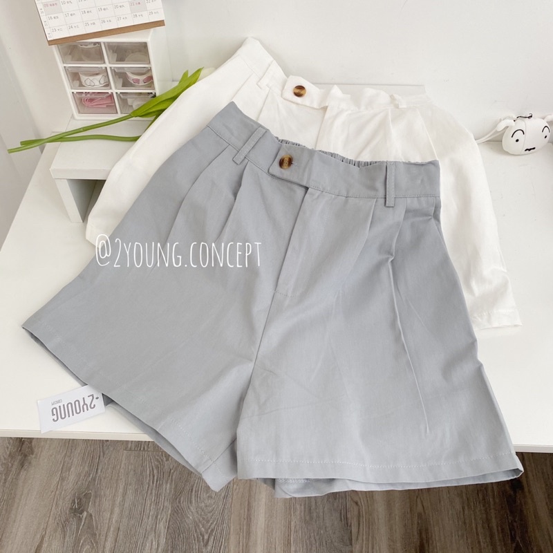 [2YOUNG] [ẢNH THẬT SHOP CHỤP] Quần short kaki lưng chun Q578