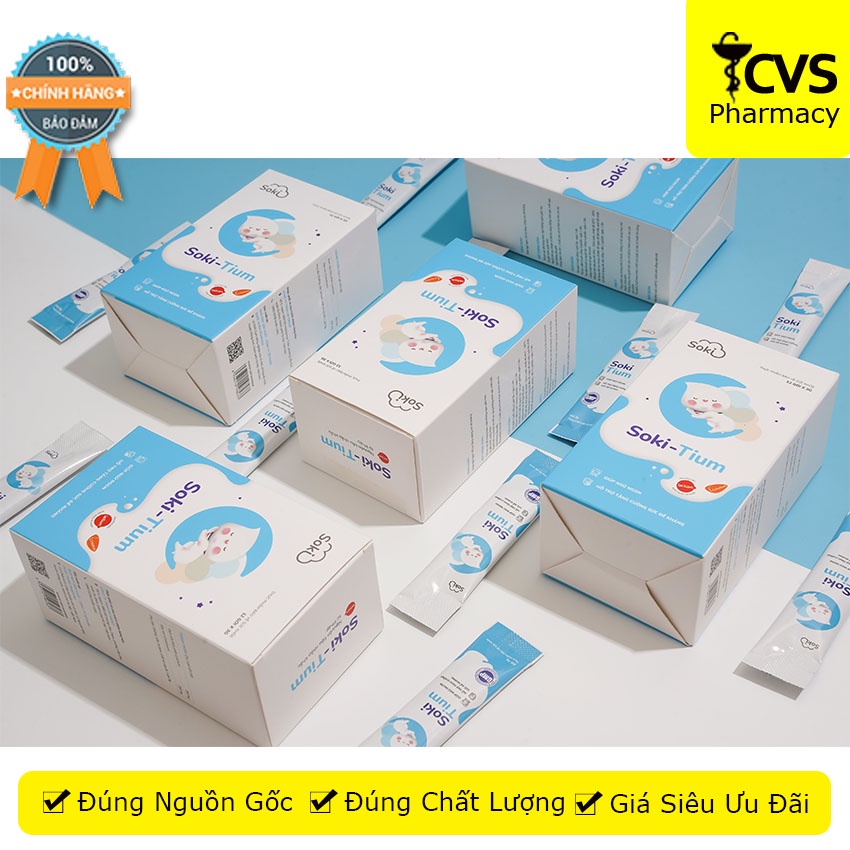 Soki Tium 12 gói , giảm các triệu chứng giật mình khi ngủ của trẻ , Cvspharmacy
