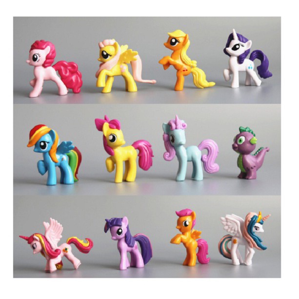 Bộ Sưu Tập 12 Nàng Ngựa Pony Xinh Đẹp 4cm-5cm