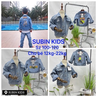 [ảnh thật] Áo khoác jeans bé trai SAJ201 sz 12kg-22kgkg Áo khoác bò cho trẻ em chất lừ (hàng có sẵn) SUBIN KIDS
