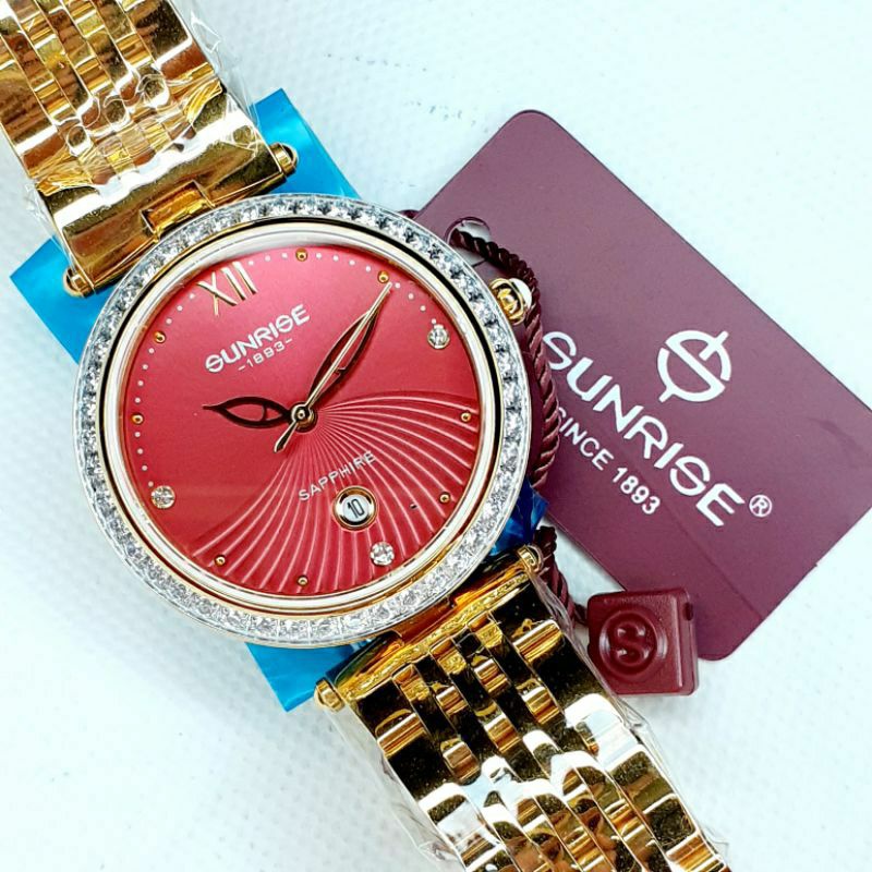 Đồng hồ SUNRISE Nữ 2128SA/2192AA /9801AA đính đá kính sapphire chống nước full hộp chính hãng