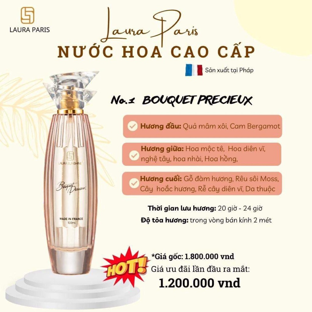 Mẫu chiết nước hoa Nam - Nữ Laura Paris Chính hãng Nhật Kim Anh