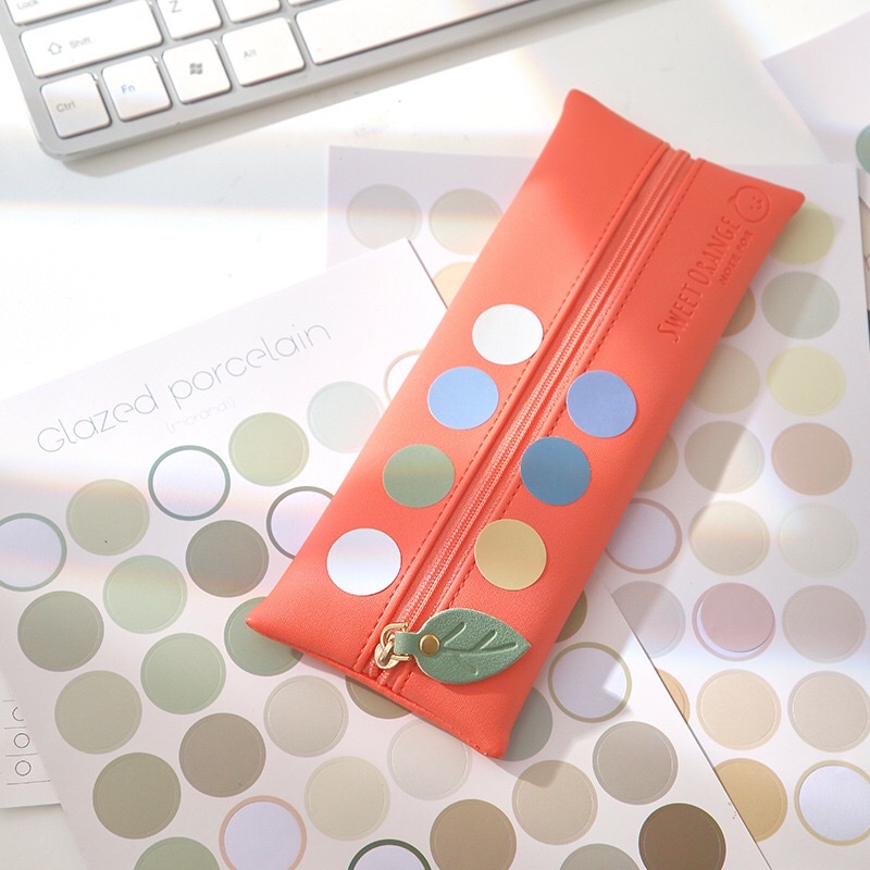 🌸SET 48 STICKER DÁN TRANG TRÍ HÌNH TRÒN NHIỀU MÀU SẮC, NHÃN DÁN TRÒN PHONG CÁCH MORANDI🌸