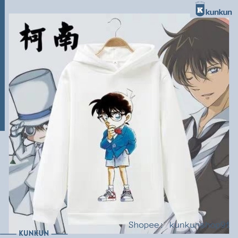 Áo Hoodie Nỉ Dài Tay Anime Thám Tử Lừng Danh Conan, Kaito Kid