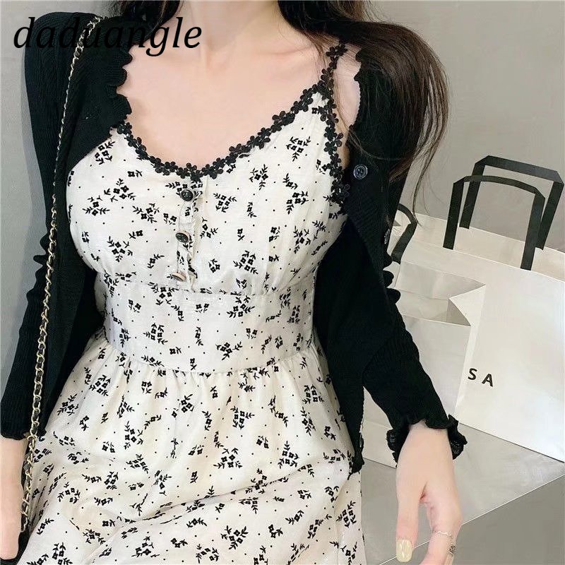 Đầm hoa hai dây Daduhey dáng dài chất mỏng thời trang mới mùa hè 2022 có size lớn cho nữ