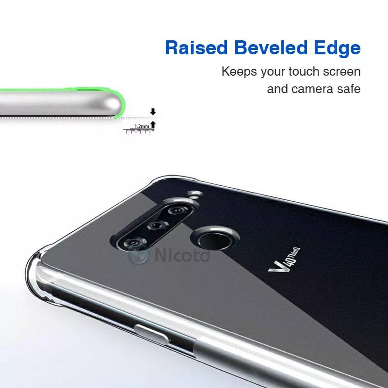 Ốp lưng LG V40 / LG V50 ThinQ / V60 ThinQ / LG V50s / G8x / LG G8 / LG G7 dẻo trong lồi 4 góc chống sốc lâu ố vàng