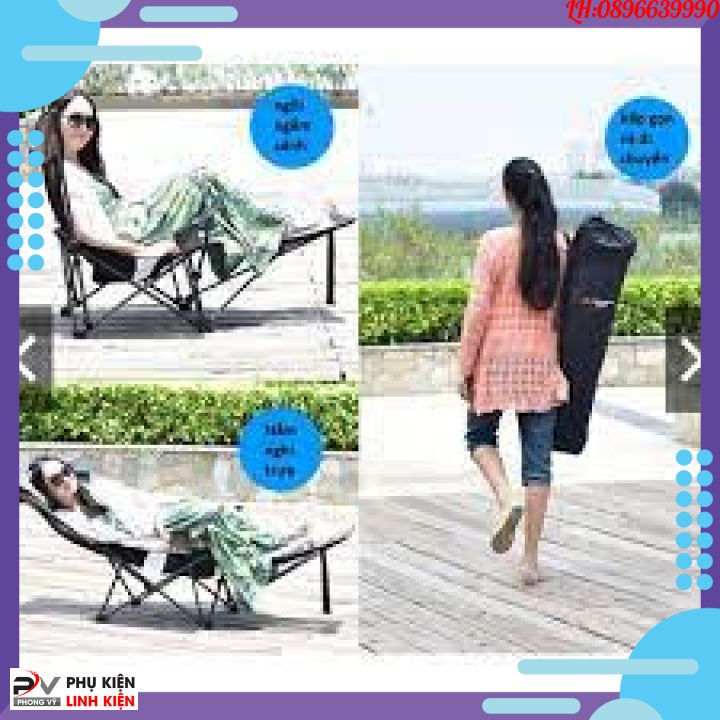 Ghế xếp thư giãn - ghế gấp gọn tiện lợi thích hợp ngủ trưa văn phòng, đi phượt, du lịch