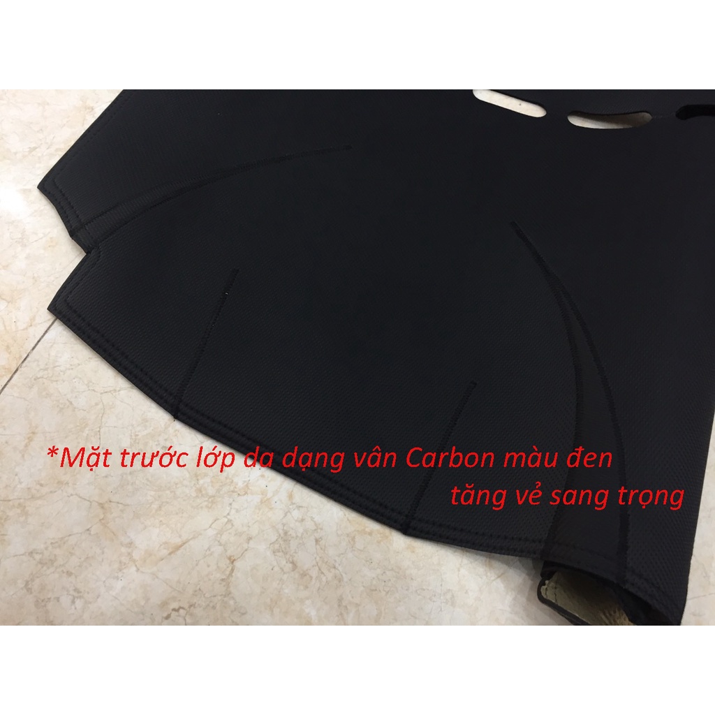 🔥HCM-Thảm taplo da carbon cao cấp xe Honda CITY 2021 2022 2023 màu đen- Hàng cao cấp Loại 1