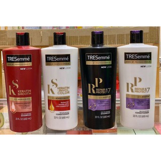 Dầu gội xả TRESemme 650ml Repair & Protect 7, Keratin Smooth giữ màu, vào nếp suôn mượt - Mỹ