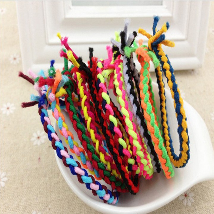 Dây chun buộc tóc - Vòng tay bện đôi phong cách Bohemian thời trang cá tính youngcityshop 30.000