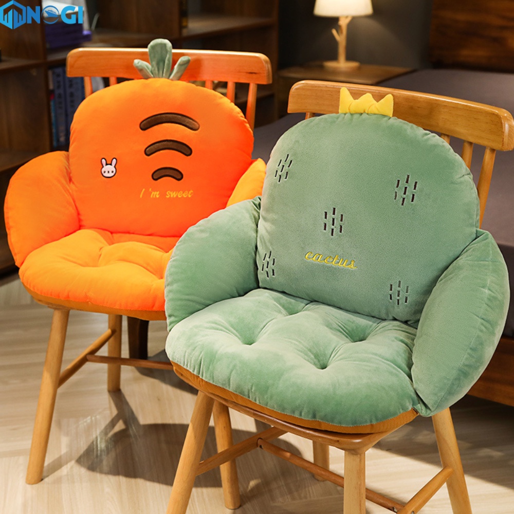 Nệm lót ghế đệm ngồi tựa lưng ghế ăn sofa văn phòng phụ kiện gấu bông, hình dáng ngộ nghĩnh thư giãn trang trí