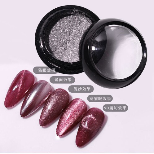 Sét tráng gương gồm 01 hộp mau kim cương dùng nam châm hơ sơn gel tạo hiệu ứng sang trọng đồ nail giá rẻ hoài út Nail St