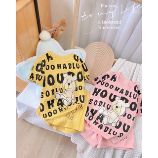Bộ gấu vá size đại cồ (30-40kg) bé gái