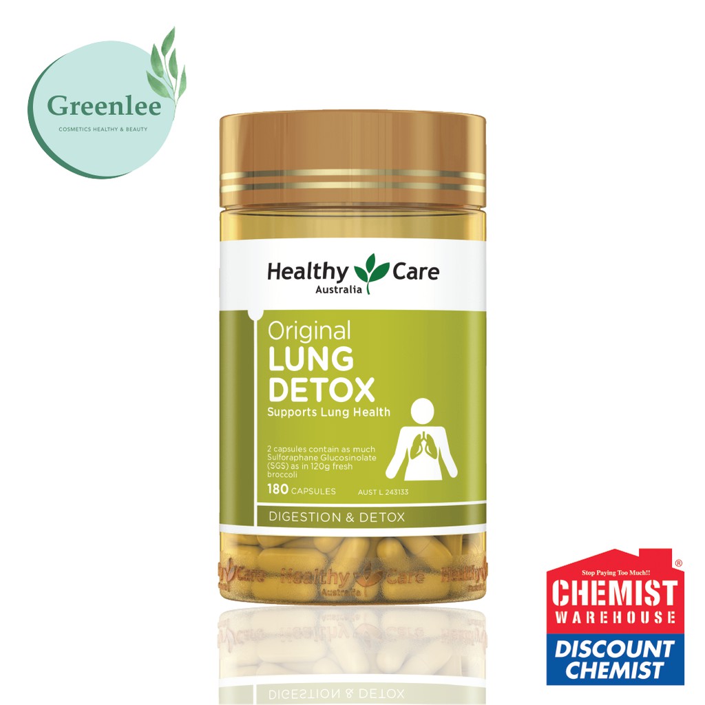 Viên Uống Thải Độc Phổi Lung Detox Original Healthy Care, Úc (180 viên) Giúp Thanh Lọc, Tăng Đường Sức Đề Kháng Cho Phổi