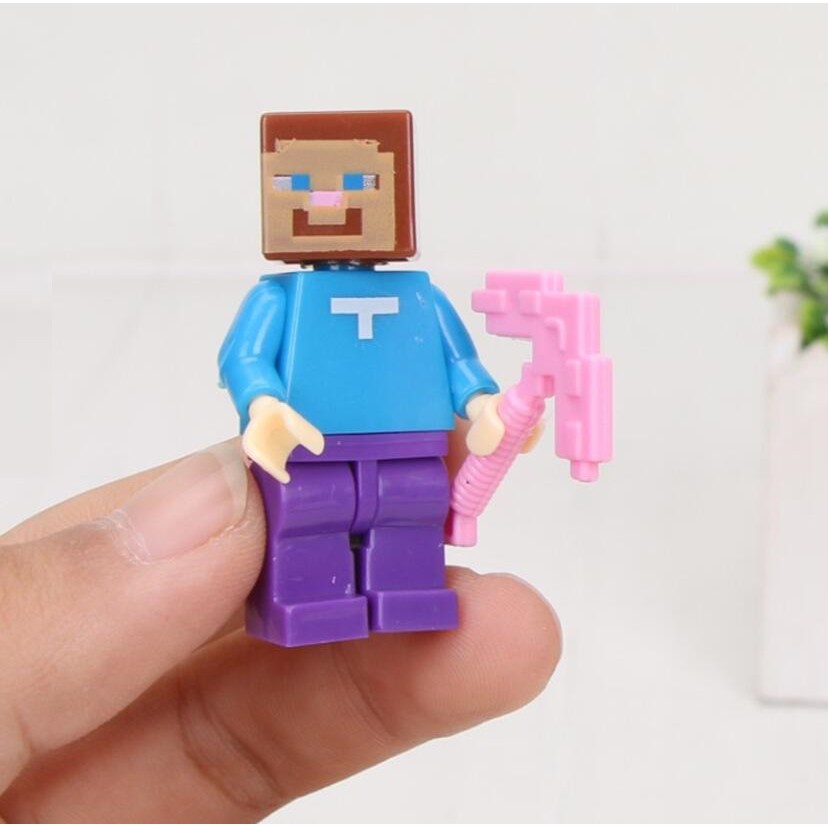 Set 6 Mô Hình Mô Phỏng Nhân Vật Trong game minecraft