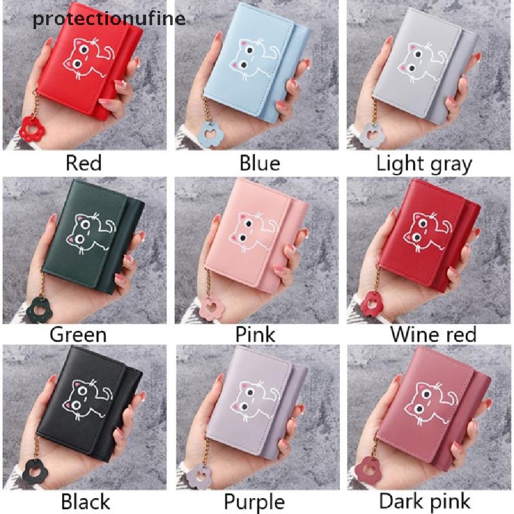 Ví Da Ngắn Nữ Hình Mèo Dễ Thương PR3VN