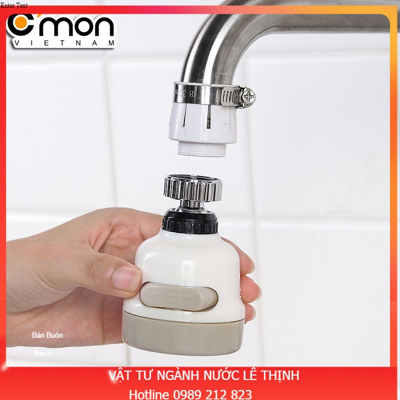 Đầu nối đa năng chuyên dùng cho vòi không có ren C'mon, Lắp đặt cho các loại vòi nước