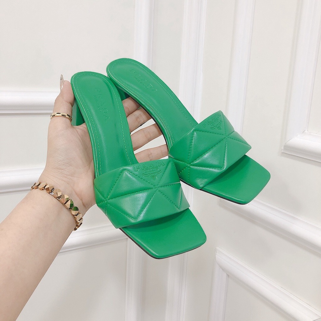 Guốc, sục cao gót 7p chất da phồng in nhiệt cao cấp lên chân cực xinh - Chị Chảnh Store