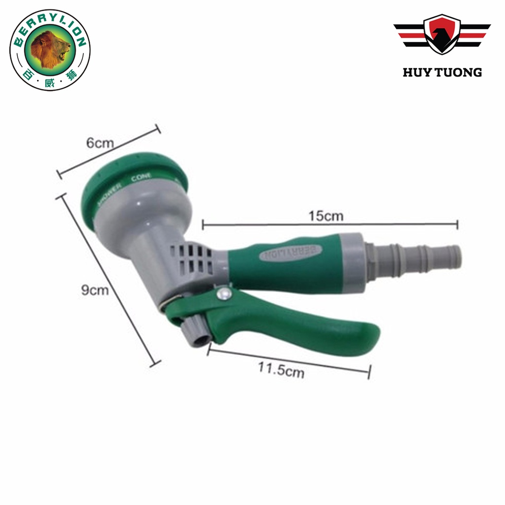 Vòi xịt rửa xe tưới cây đa năng  áp lực nước siêu mạnh Berrylion 020602007 cao cấp - Huy Tưởng