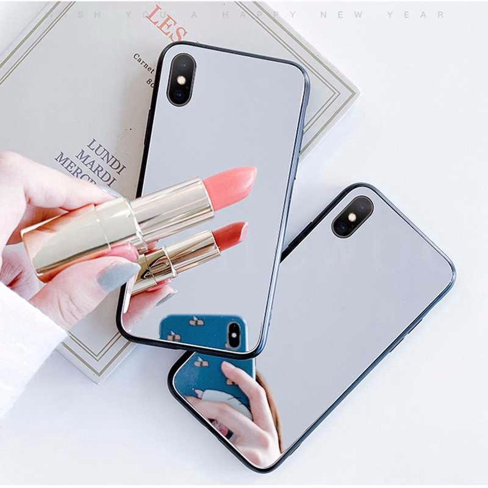 Ốp điện thoại dẻo tráng gương trang điểm cho Samsung Note 8 9 10 20 S20 Ultra S10E S10 S9 S8 Plus lite S7 Edge