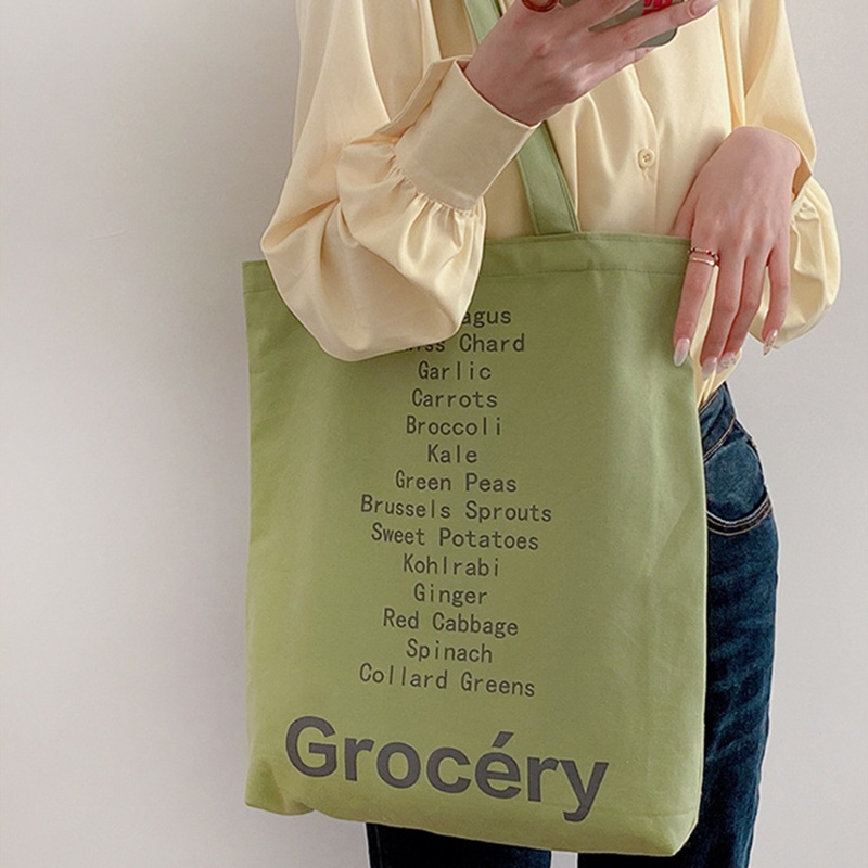 Túi vải In Chữ Tái Sử Dụng Nhiều Lần Cho Nữ
