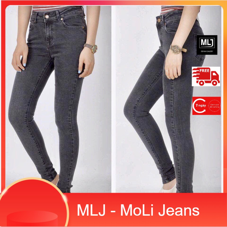 Quần jean nữ skinny SIZE ĐẠI lưng cao, vải dày dặn co dãn mạnh dành cho người béo 2884