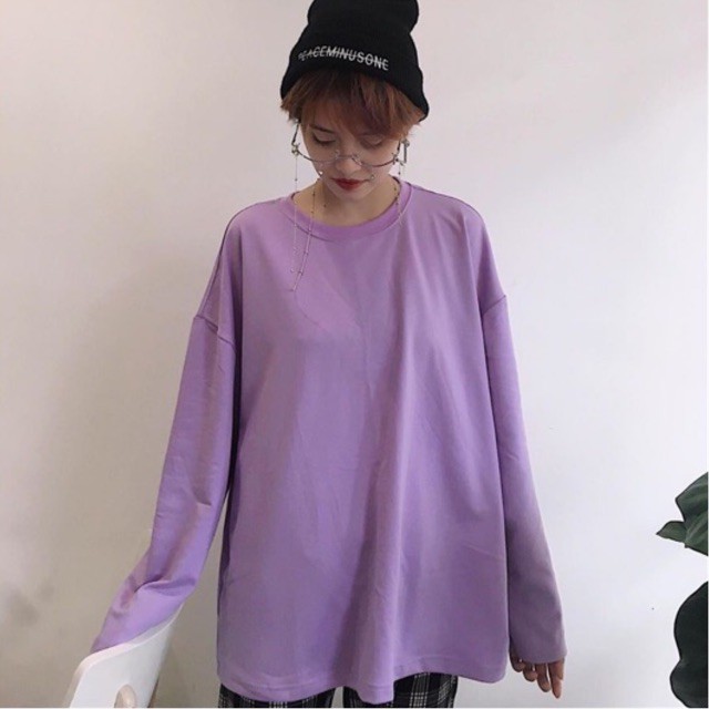 [ẢNH THẬT] ÁO THUN DÀI TAY NAM NỮ UNISEX KHÔNG CỔ NHIỀU MÀU THU ĐÔNG  - ÁO HOMIE THỜI TRANG NAM NỮ DƯỚI 75KG | BigBuy360 - bigbuy360.vn