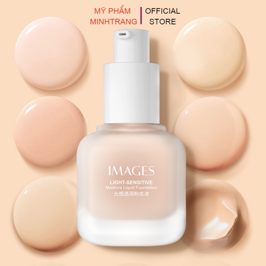 Kem nền Images Foundation Liquid 30ml,kem dưỡng ẩm,dưỡng trắng sáng da,che khuyết điểm,kiềm dầu cho làn da rạng rỡ