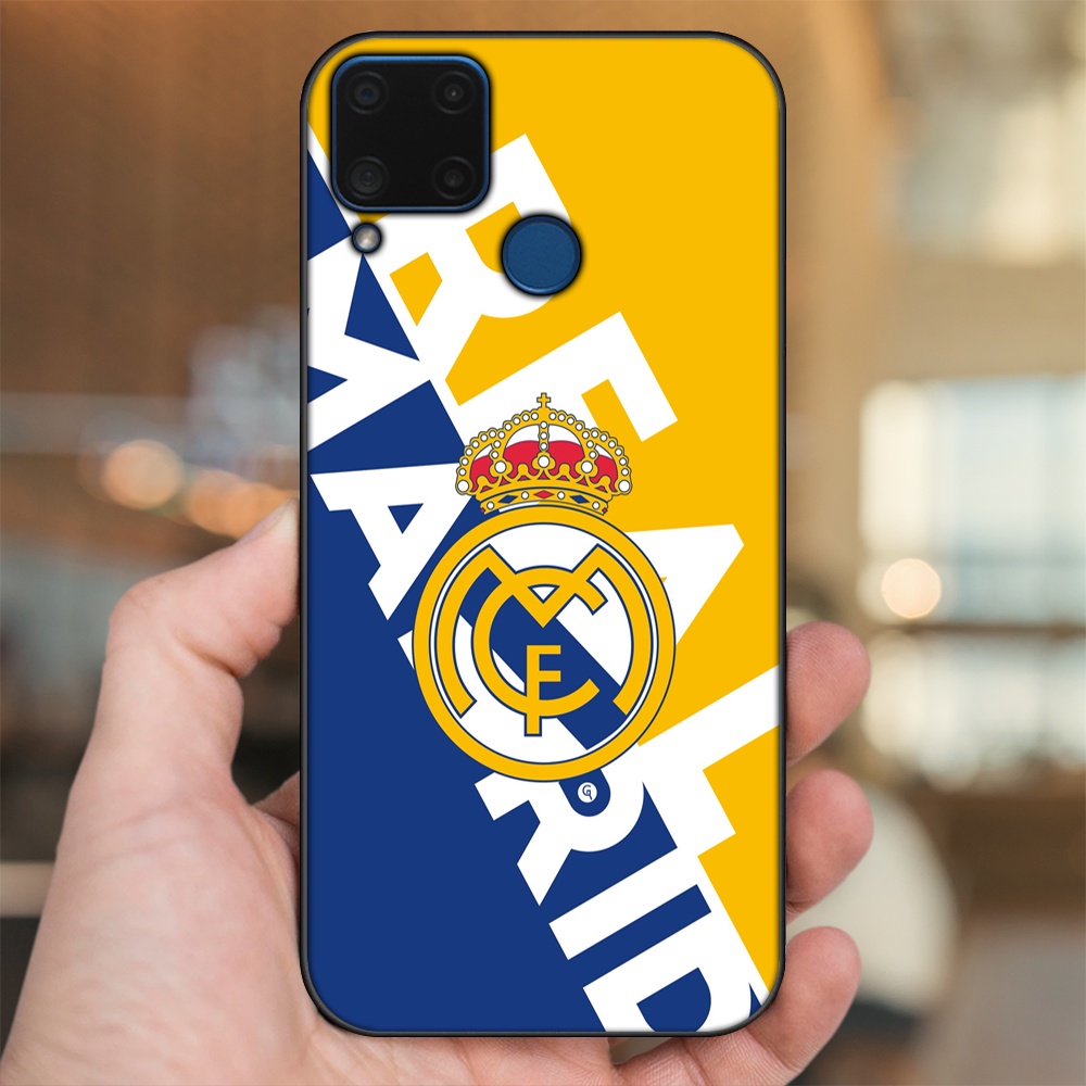 Ốp lưng Realme C15 viền đen in hình Real Madrid