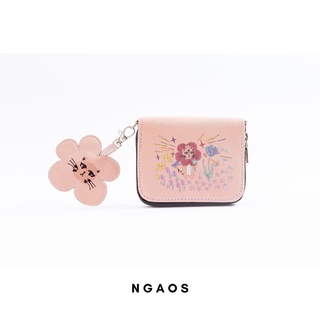 Ví da nữ ngaos hoho tiger pink - mini size