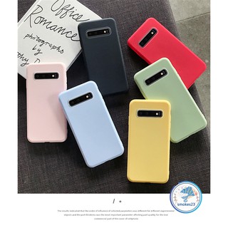 Ốp điện thoại dẻo nhám màu trơn xinh xắn cho Samsung Galaxy S10 plus S10e