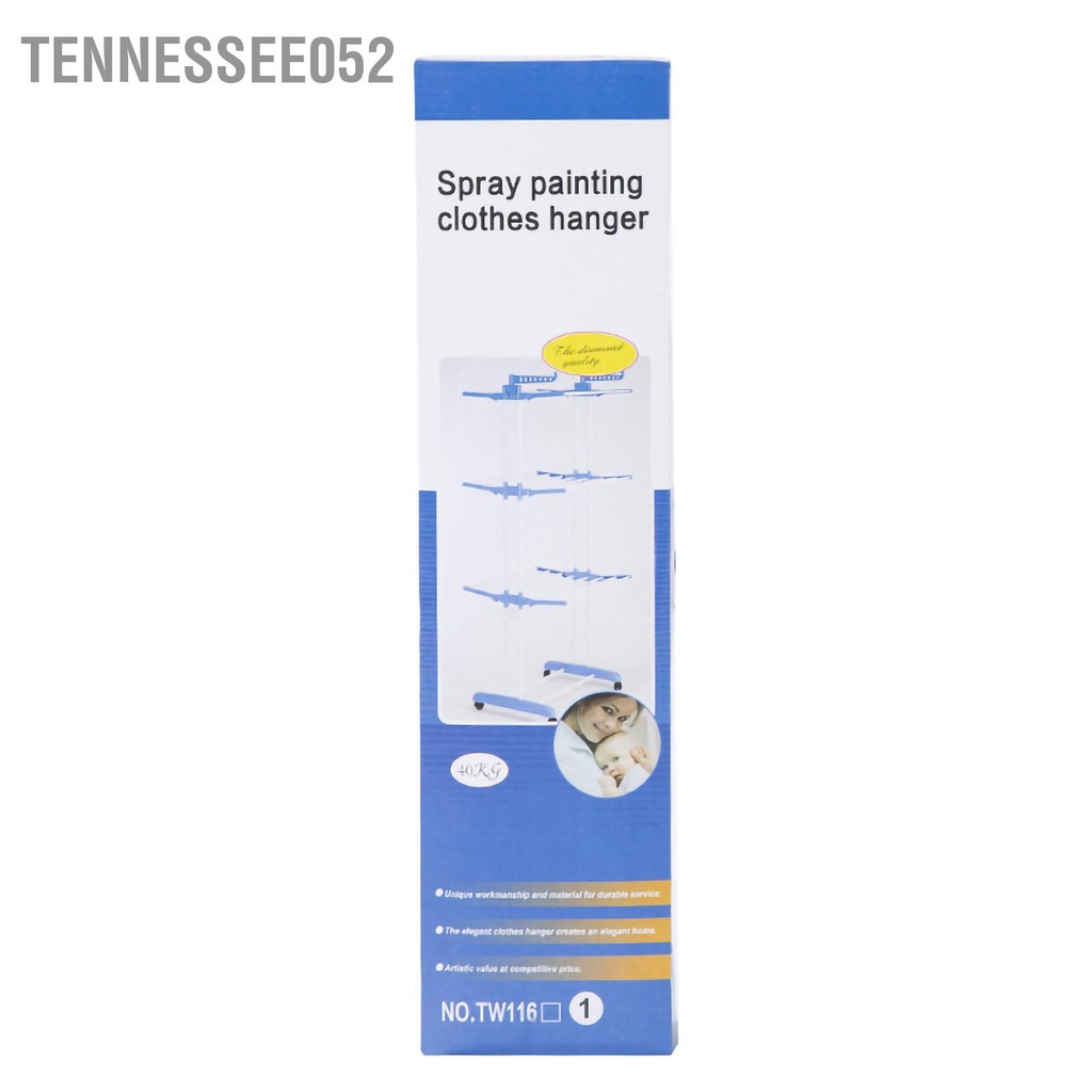 [Hàng Sẵn] Giàn phơi quần áo - Giá kệ treo quần áo có thể gấp lại 3 tầng 6 cánh có bánh xe【Tennessee052】