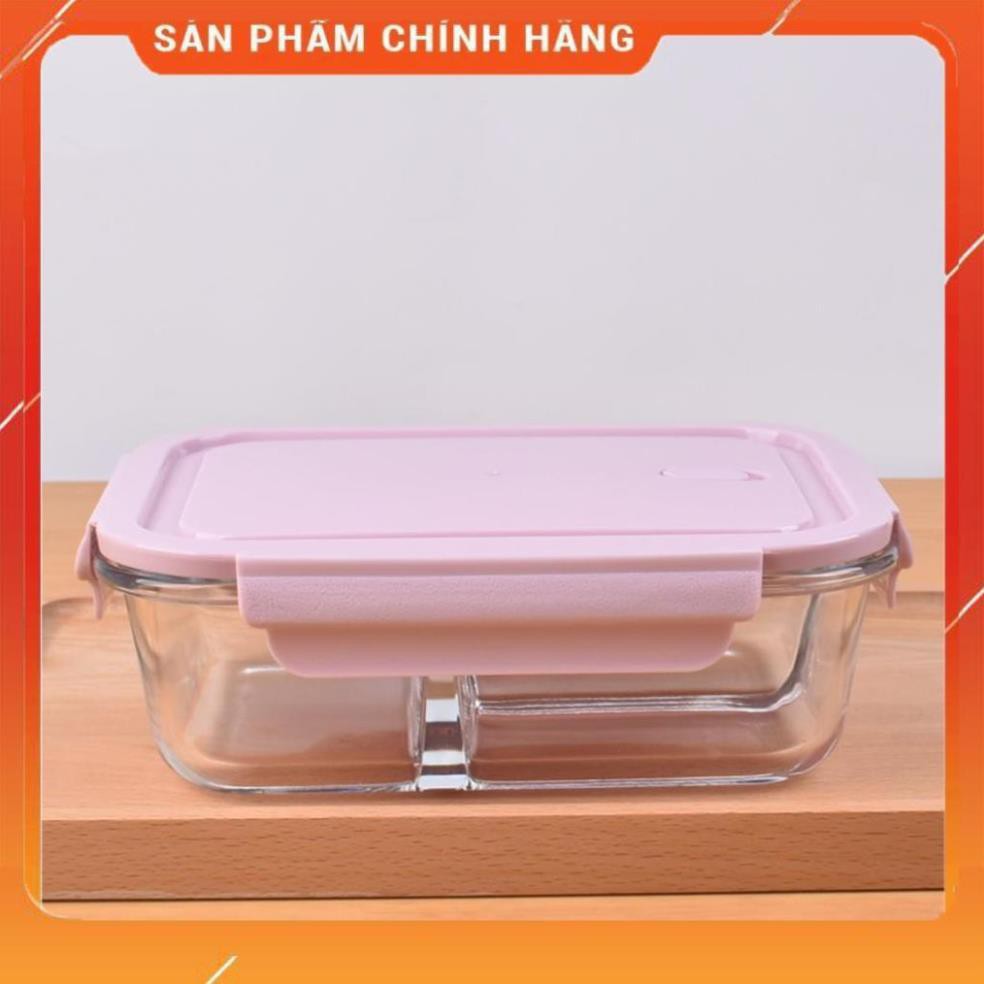 CHÍNH HÃNG -  Hộp đựng cơm thủy tinh,hộp thủy tinh chia 2 ngăn, 3 ngăn,hộp thủy tinh đựng thực phẩm,thức ăn